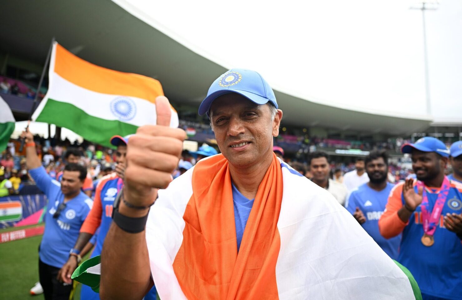 Rahul Dravid: You must not have seen this style of Rahul Dravid, the coach could not stop his expression after winning the T-20 World Cup.