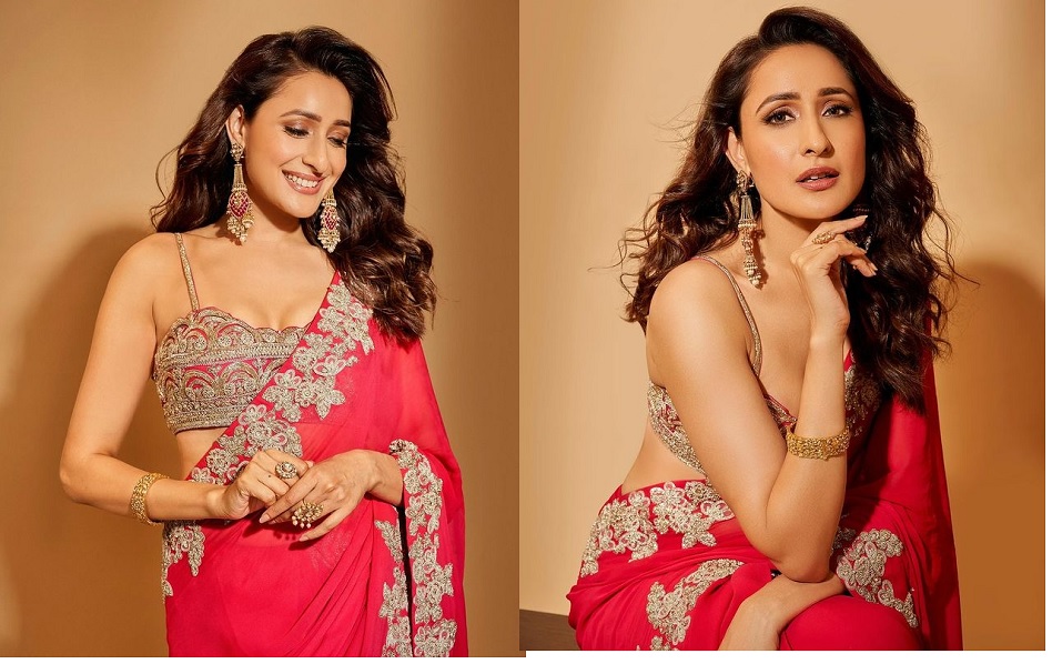 Pragya Jaiswal: Pragya Jaiswal shared killer pictures wearing a beautiful saree, the actress looked stunning.