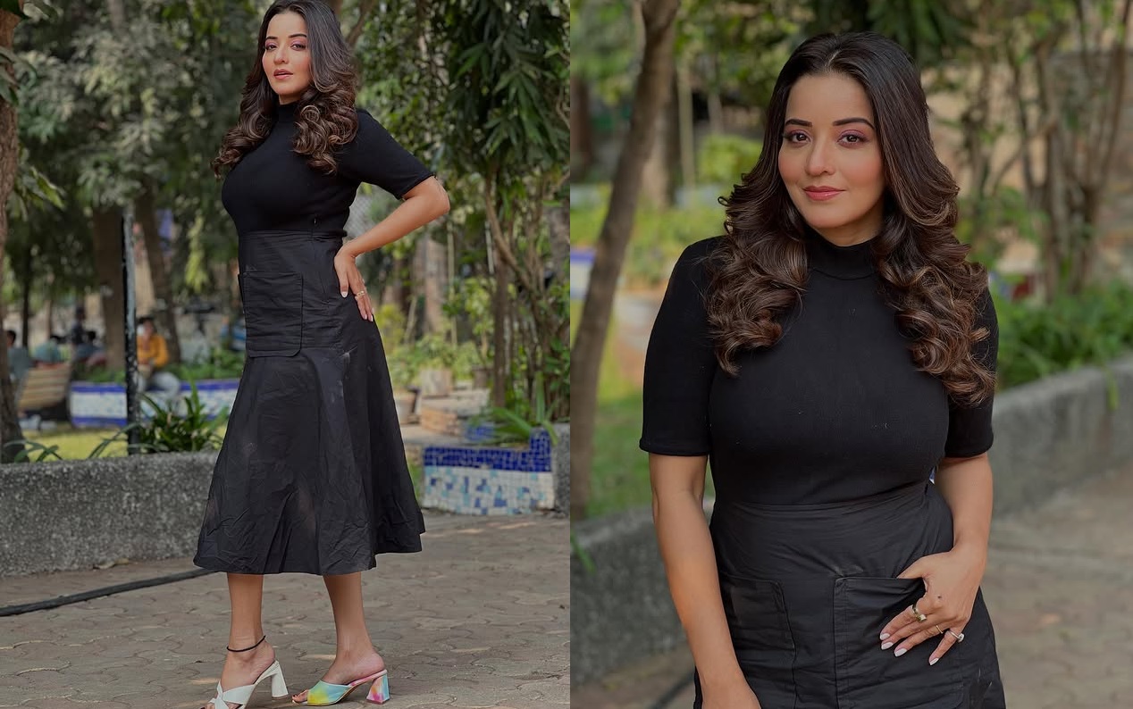 Monalisa Black Outfit: Monalisa added a touch of glamor in black dress, fans were heartbroken after seeing her style.